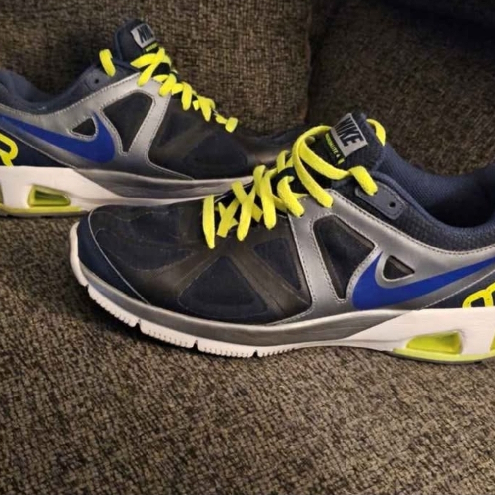 Nike Air Max Dual-Tone Sneakers with Neon Accents